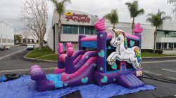 Unicorn Combo Bounce House and Water Slide (Wet or Dry)