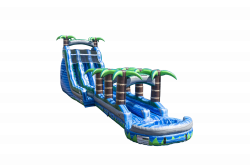 22 Ft Blue Crush Double Lane Water Slide