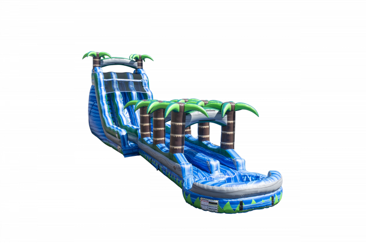 22 Ft Blue Crush Double Lane Water Slide